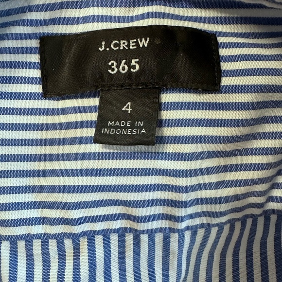 J. Crew Blue Striped Button down Women’s Bodysuit - Picture 7 of 7